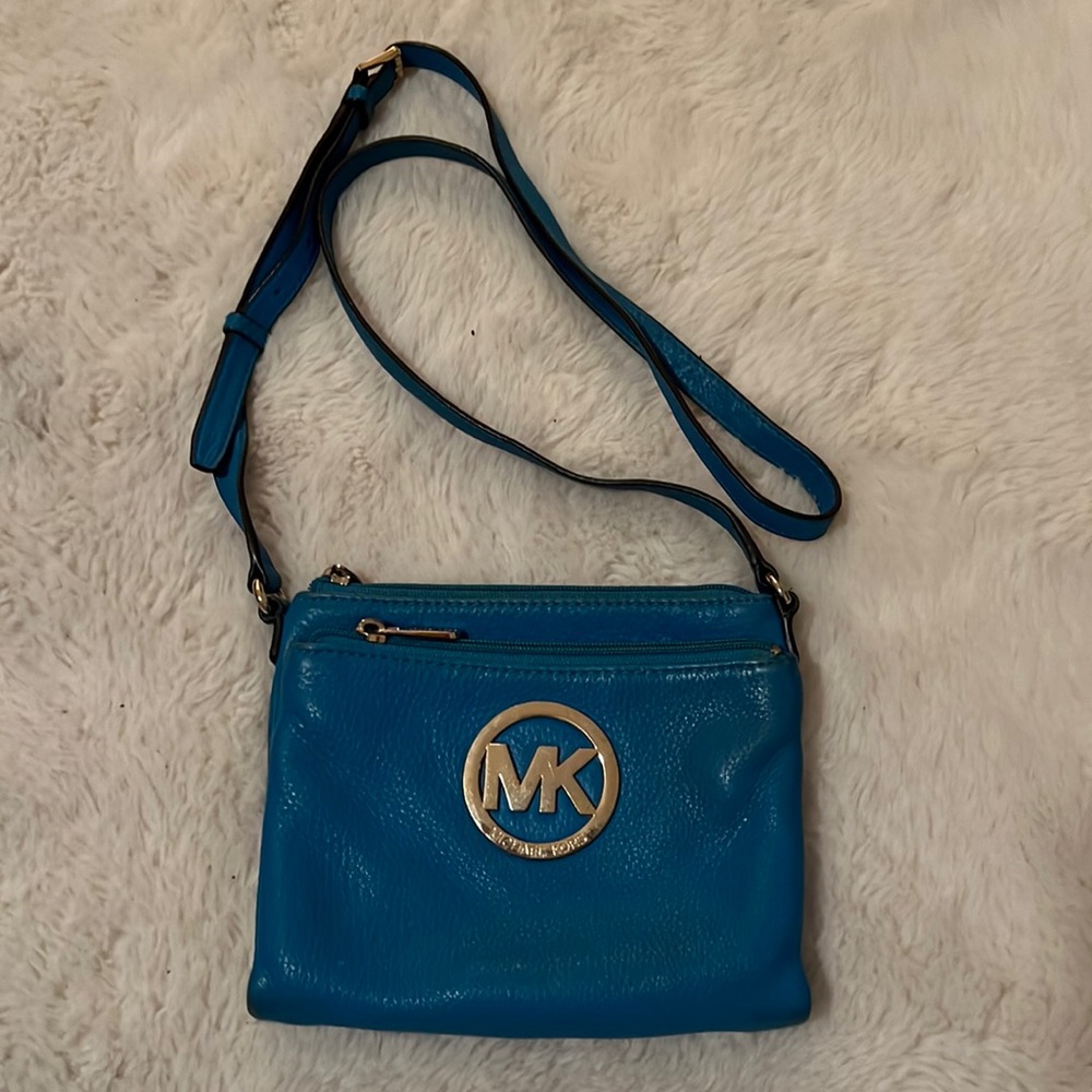 Blue MK crossbody purse